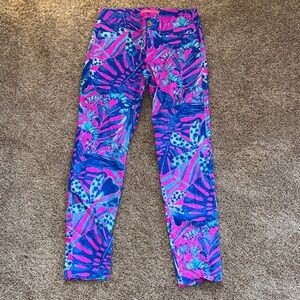 Lilly Pulitzer Pink and Blue Patterned Pants
